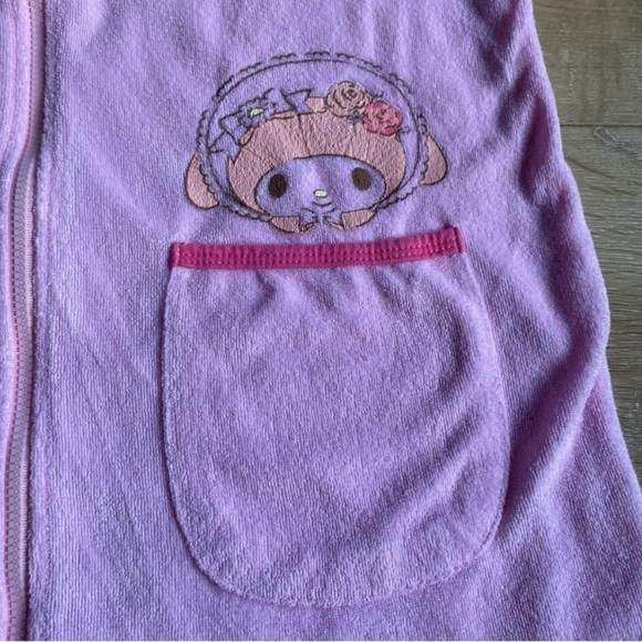 Y2K Sanrio My Melody dress tunic zip up beach cover up terry cloth - Picture 12 of 13